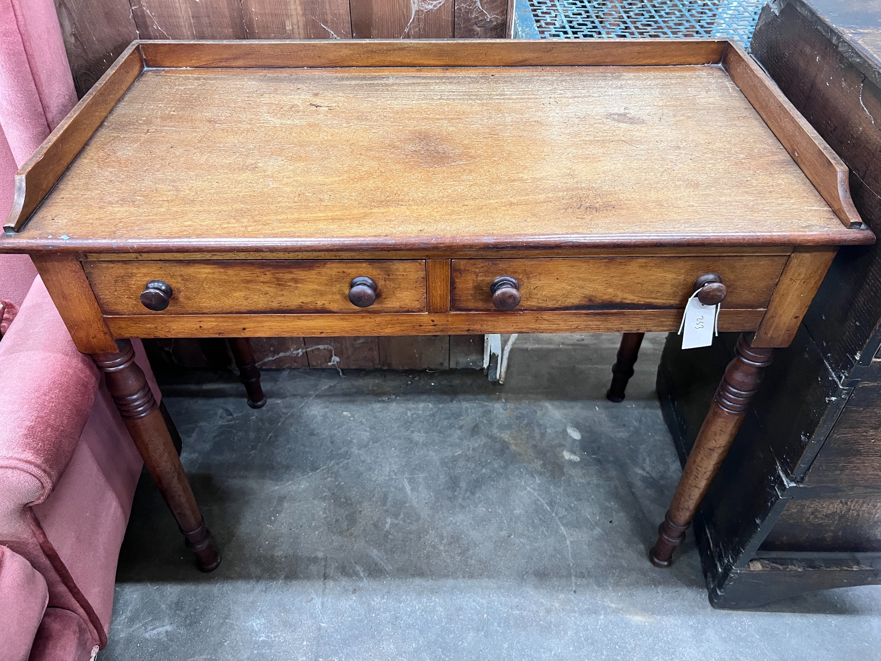 An early 19th century mahogany wash stand, width 90cm *Please note the sale commences at 9am.